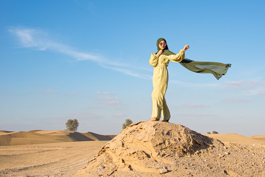 Woman in desert
